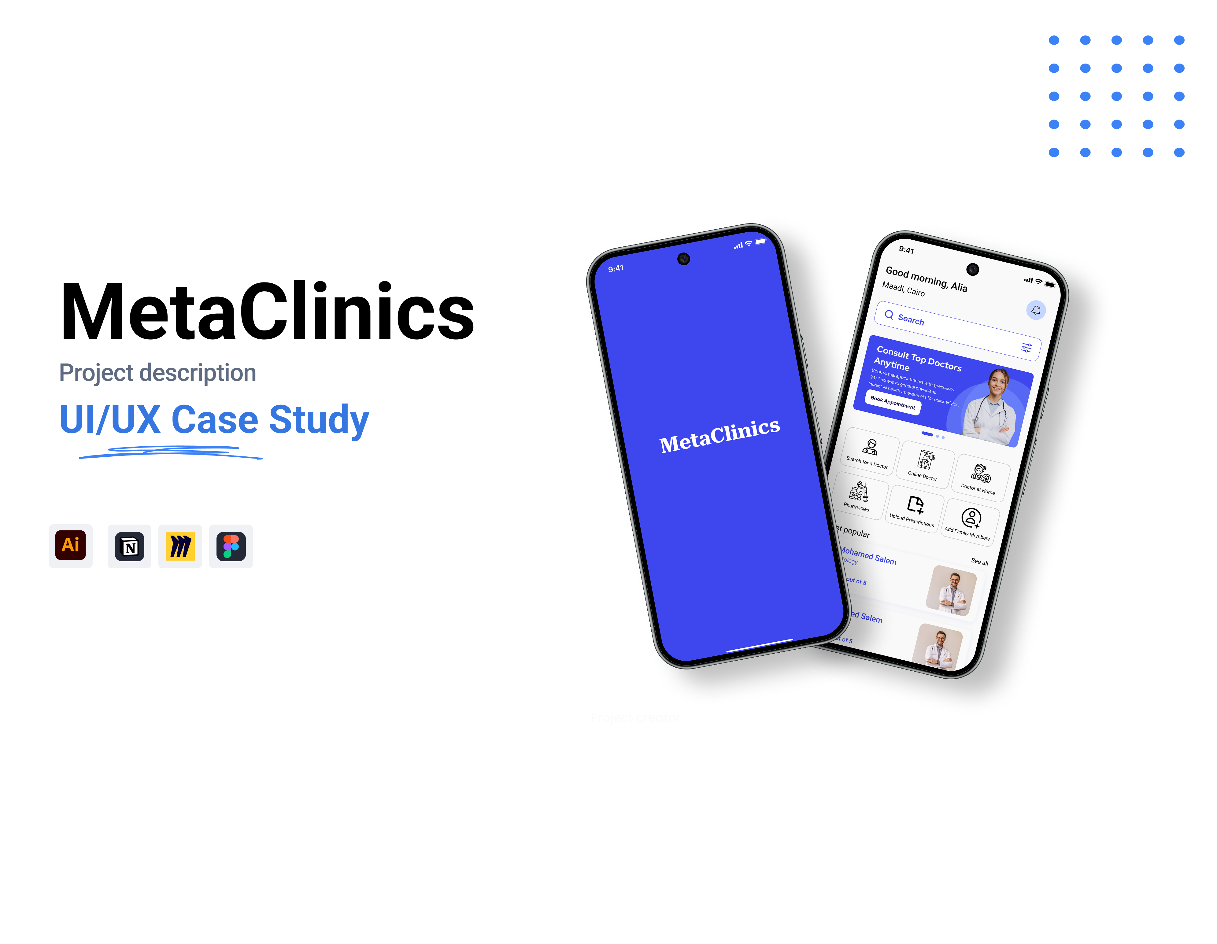 MetaClinic | Doctor Appointment Booking App UI UX