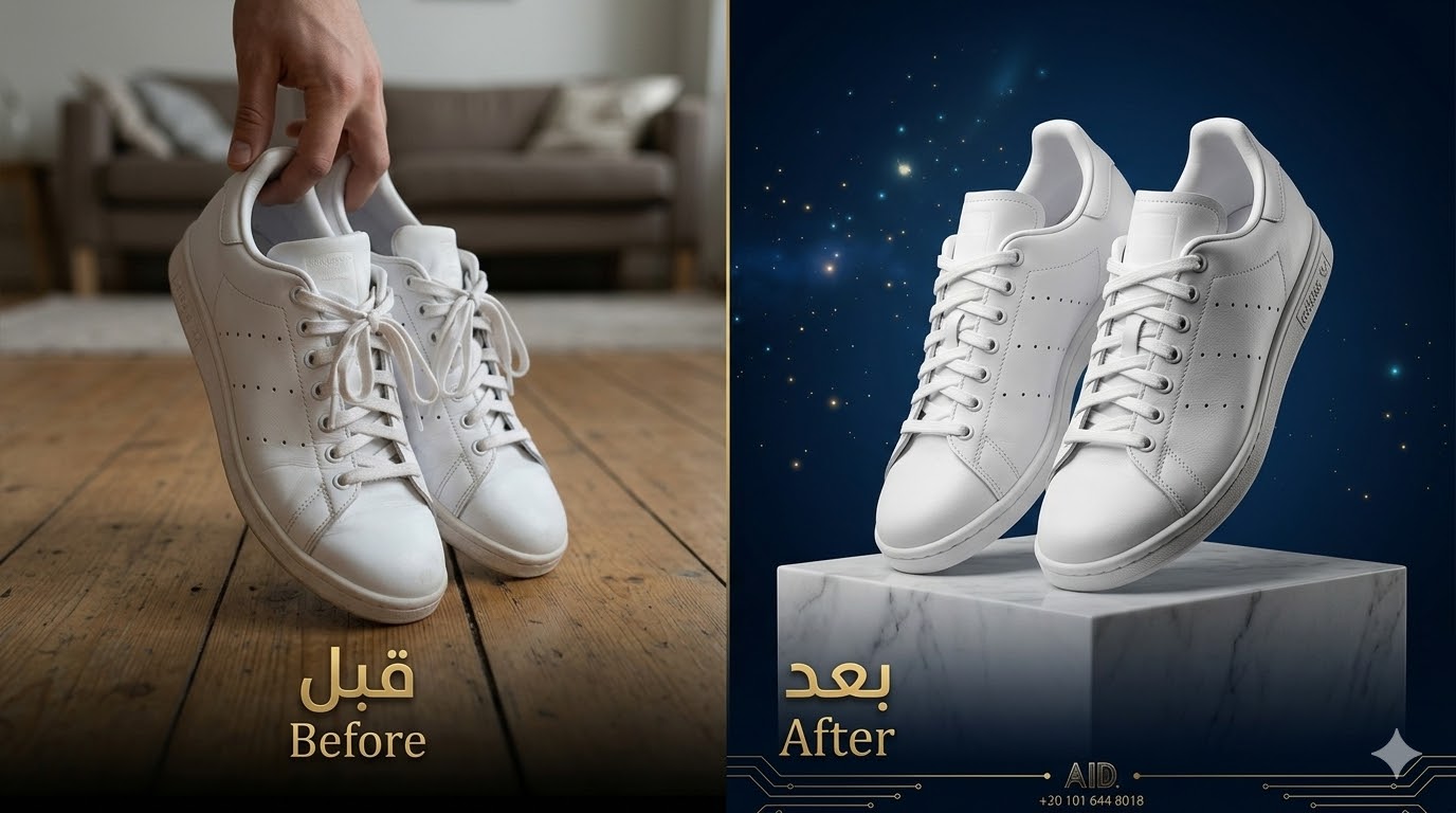 بوستر إعلاني ديناميكي لأحذية رياضية (Lifestyle Branding).