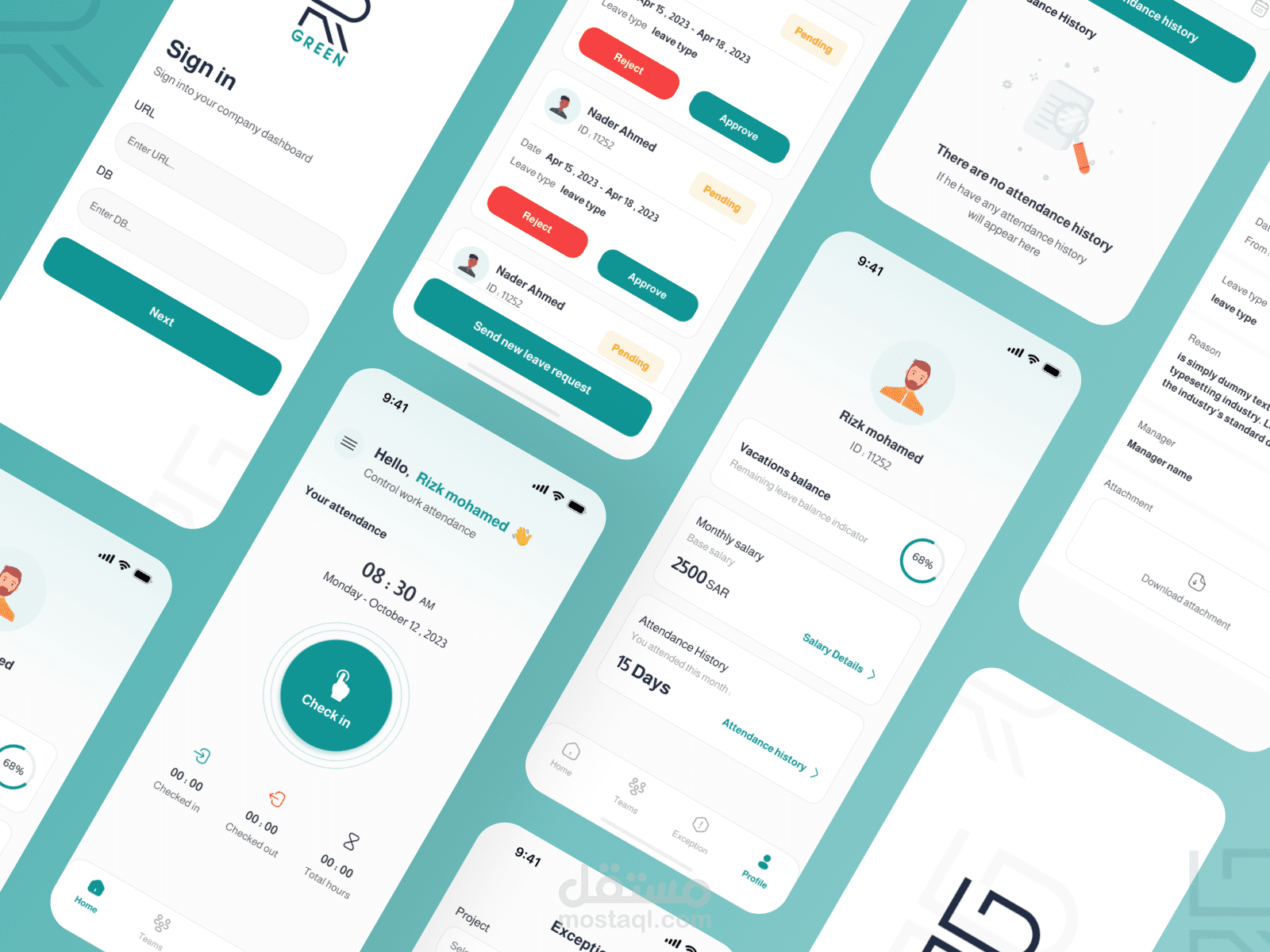 HR Attendance App - تطبيق لمتابعه الحضور والانصراف ف المملكه العربيه السعوديه