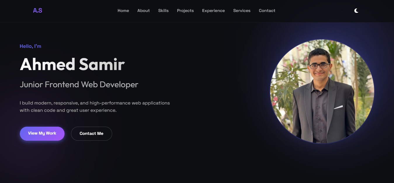 تصميم موقع برتفوليو شخصي