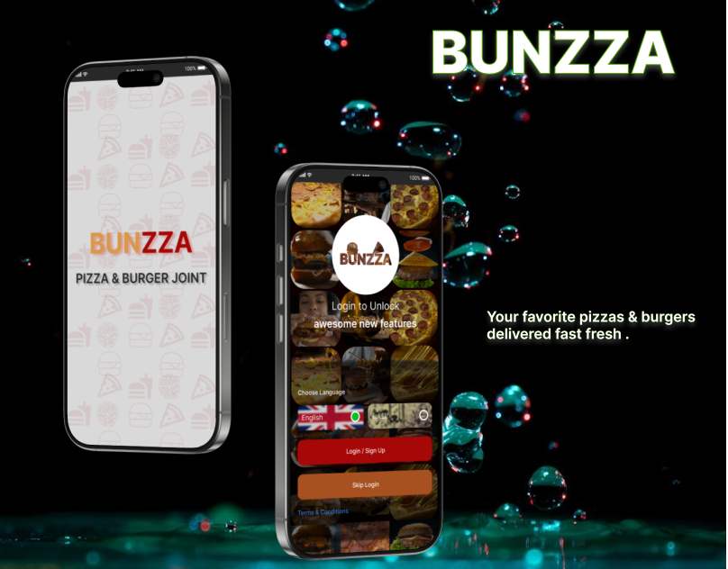 BUNZZA – Pizza & Burger Delivery App