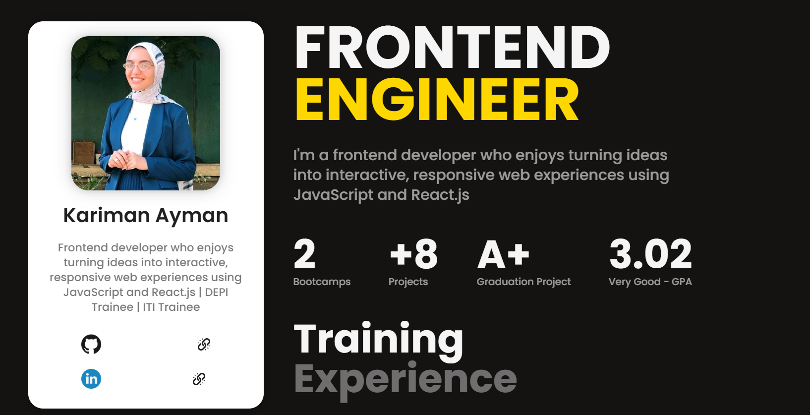 تطوير موقع بورتفوليو شخصي احترافي لعرض الأعمال والمهارات