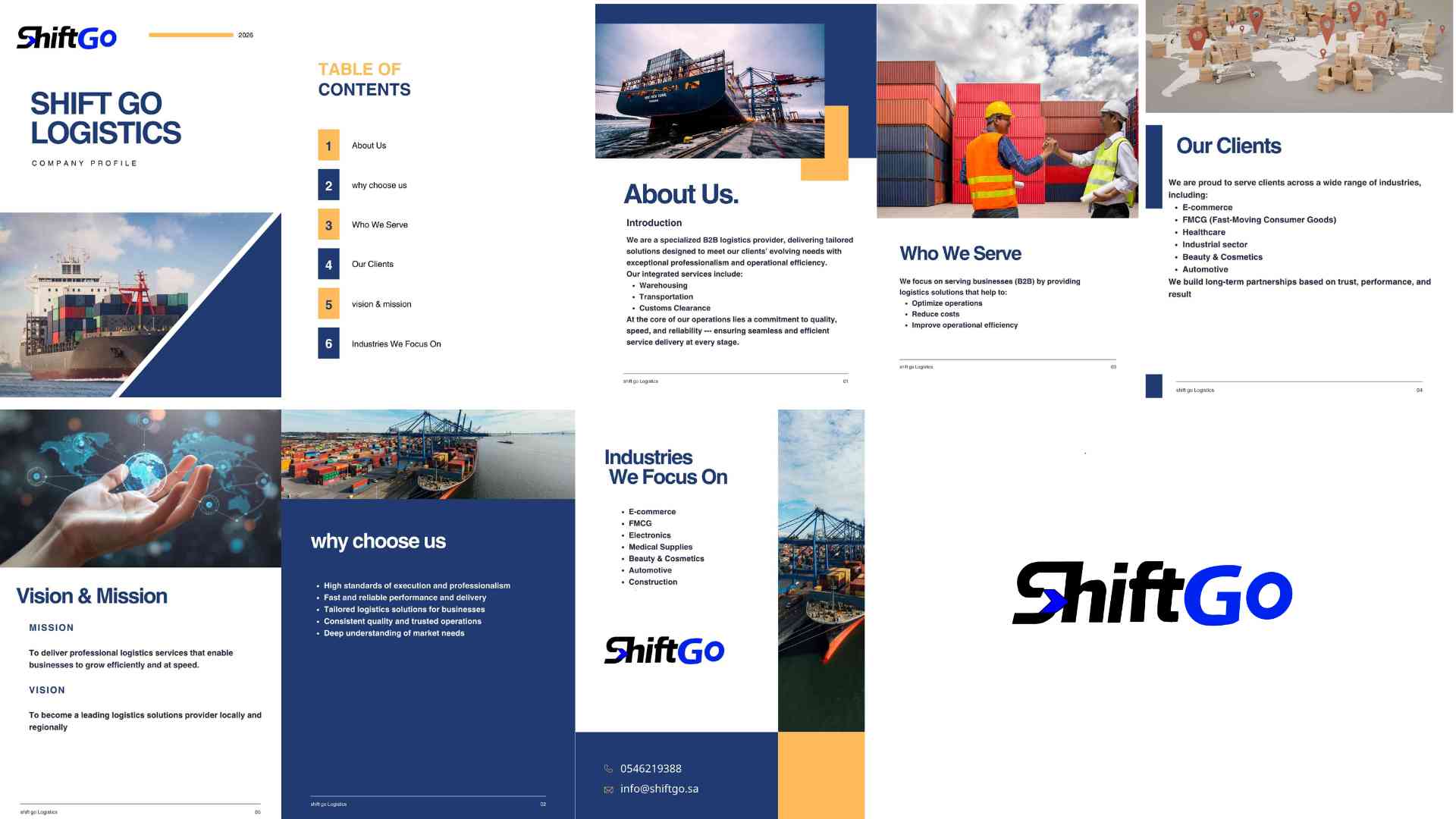 اعادة تصميم هويه بصريه لي شركة خدمات لوجيستيه