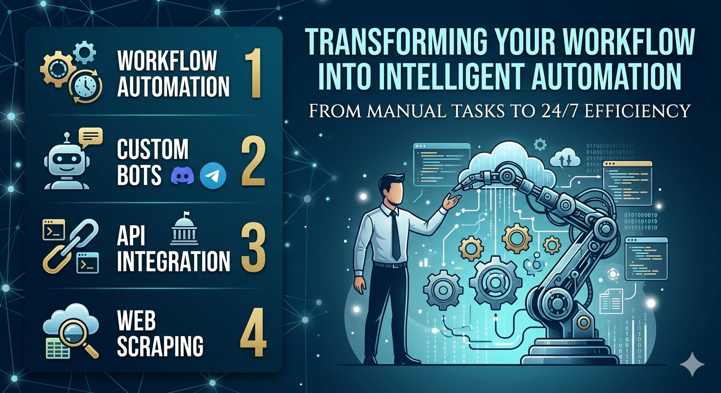 برمجة سكربتات أتمتة (Automation) ومراقبة لحظية للمواقع