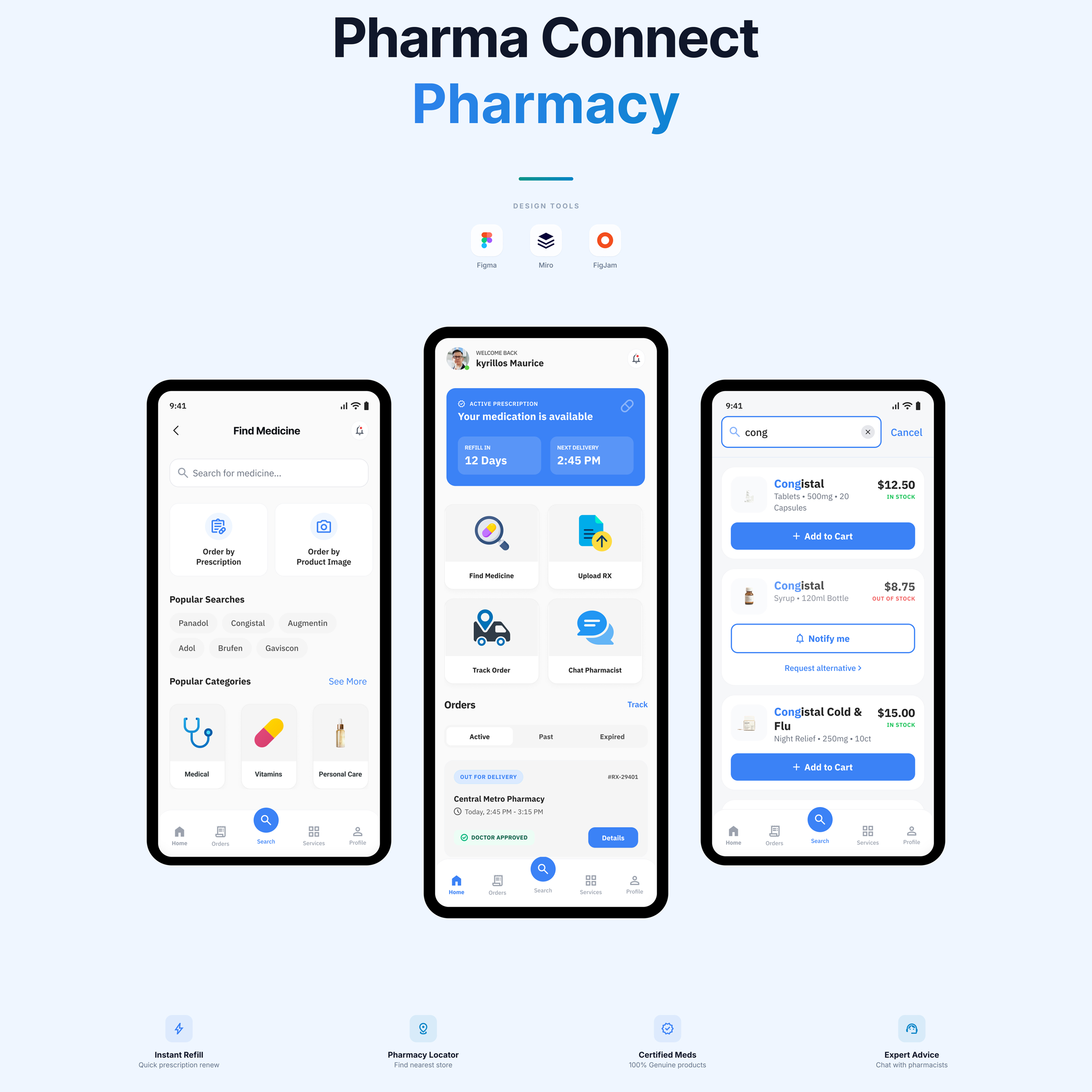 تصميم تجربة وواجهة المستخدم (UI/UX) لتطبيق صيدلية ذكى لحل مشكلة نقص الدواء